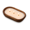 Dough Bowl Candle, Brown Paulownia - Brown