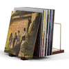 Solid Walnut Vinyl Record Holder for 75 LPs - Gold