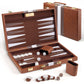 Luxury Leather Backgammon Set – Portable Classic Board Game with Travel Case