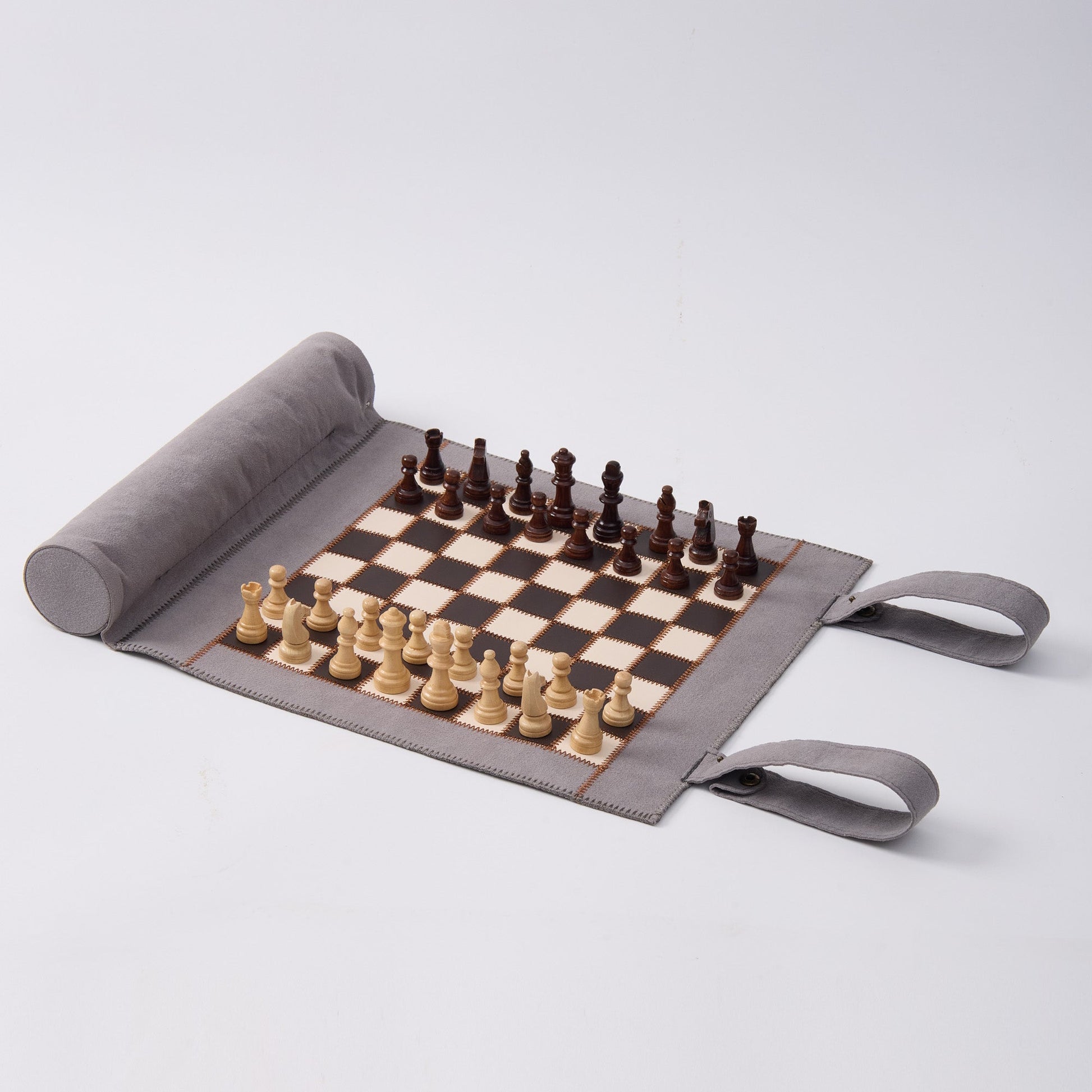 Backgammon Chess Checkers Set,  PU Leather Woodronic game
