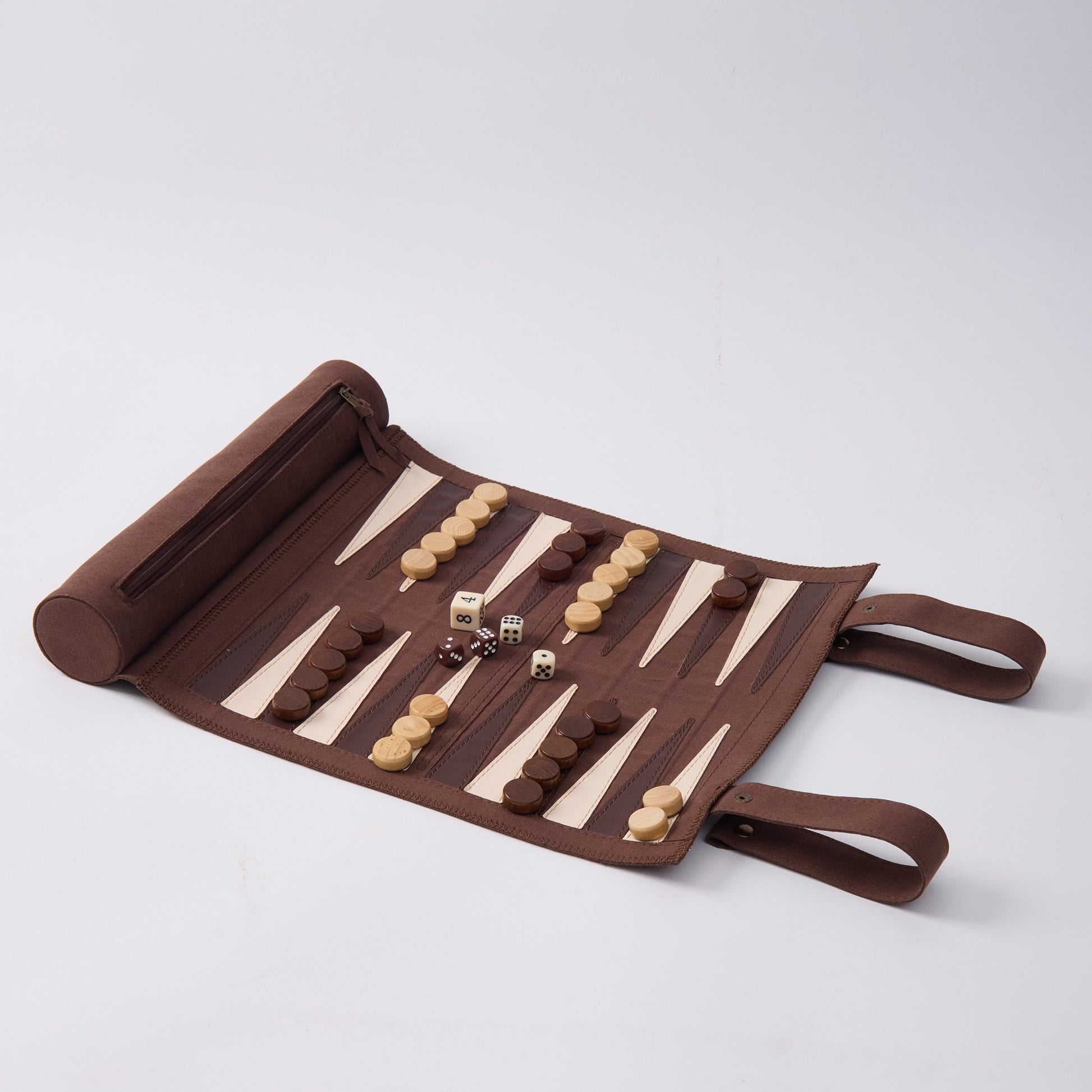 Backgammon Chess Checkers Set,  PU Leather Woodronic game