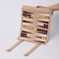 Backgammon Chess Checkers Set,  PU Leather Woodronic game
