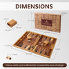 Backgammon Set, Walnut Maple Mahogany Veneers - Light Brown