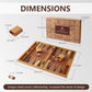 Backgammon Board Set, Chip Carved with Multiple Wood Veneers