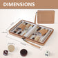 9" Magnetic Travel Backgammon Set – Portable Folding PU Leather Board Game
