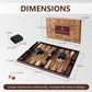 Backgammon Set, Walnut Maple Mahogany Veneers
