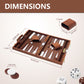 Luxury Leather Backgammon Set – Portable Classic Board Game with Travel Case