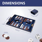 Luxury Leather Backgammon Set – Portable Classic Board Game with Travel Case