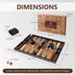 Backgammon Set, Walnut Maple Mahogany Veneers