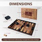 Backgammon Set, Walnut Maple Mahogany Veneers
