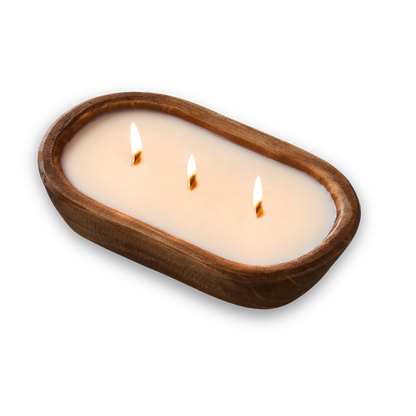 🎁 Dough Bowl Candle, Brown Paulownia (100% off)