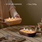 Dough Bowl Candle, White Paulownia Woodronic