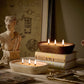 Dough Bowl Candle, White Paulownia Woodronic