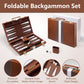 Luxury Leather Backgammon Set – Portable Classic Board Game with Travel Case