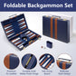 Luxury Leather Backgammon Set – Portable Classic Board Game with Travel Case