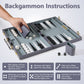 Luxury Leather Backgammon Set – Portable Classic Board Game with Travel Case