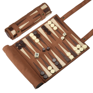 🎁 Backgammon Chess Checkers Set, PU Leather (100% off)