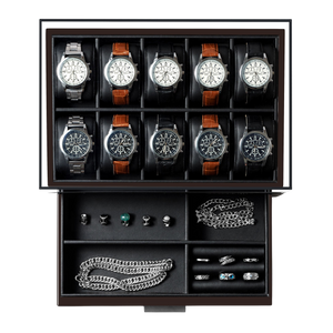 Watch Storage Box, Ebony Finish Woodronic