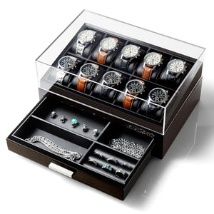 Watch Storage Box, Ebony Finish Woodronic