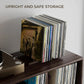 Woodronic Solid Walnut Vinyl Record Holder for 75 LPs